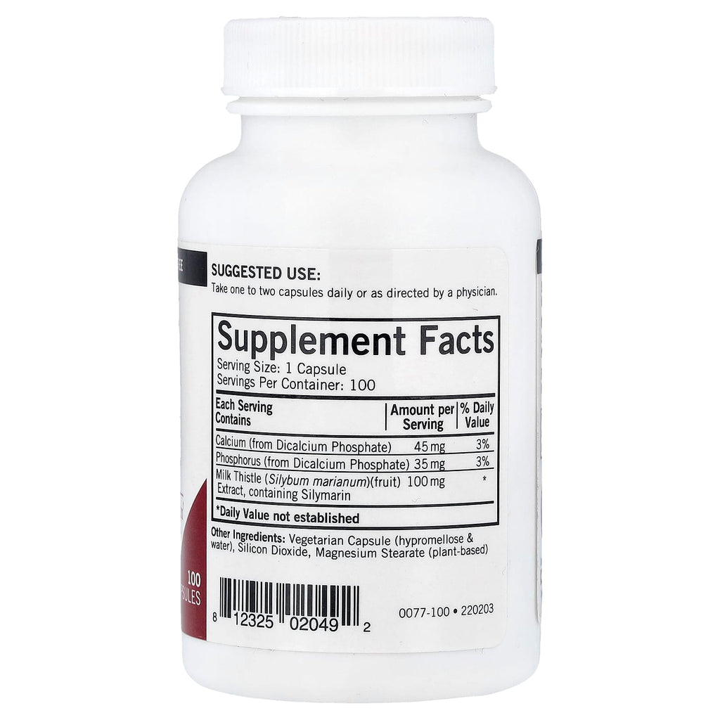 Kirkman Labs, Milk Thistle, 100 Capsules