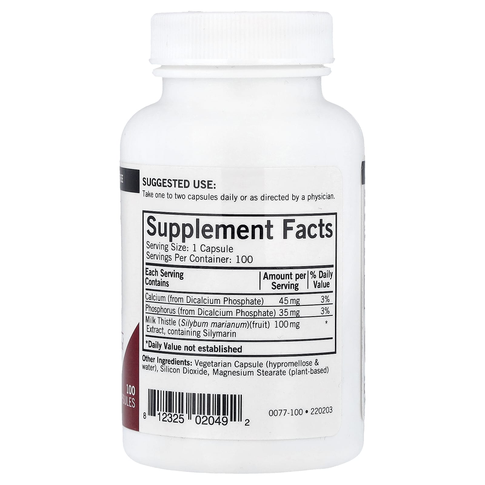 Kirkman Labs, Milk Thistle, 100 Capsules