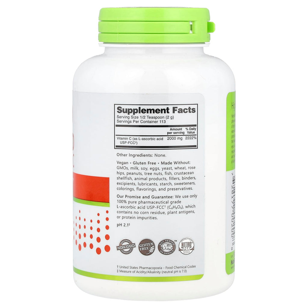 NutriBiotic, Immunity, Ascorbic Acid, 100% Pure Vitamin C, Crystalline Powder, 8 oz (227 g)