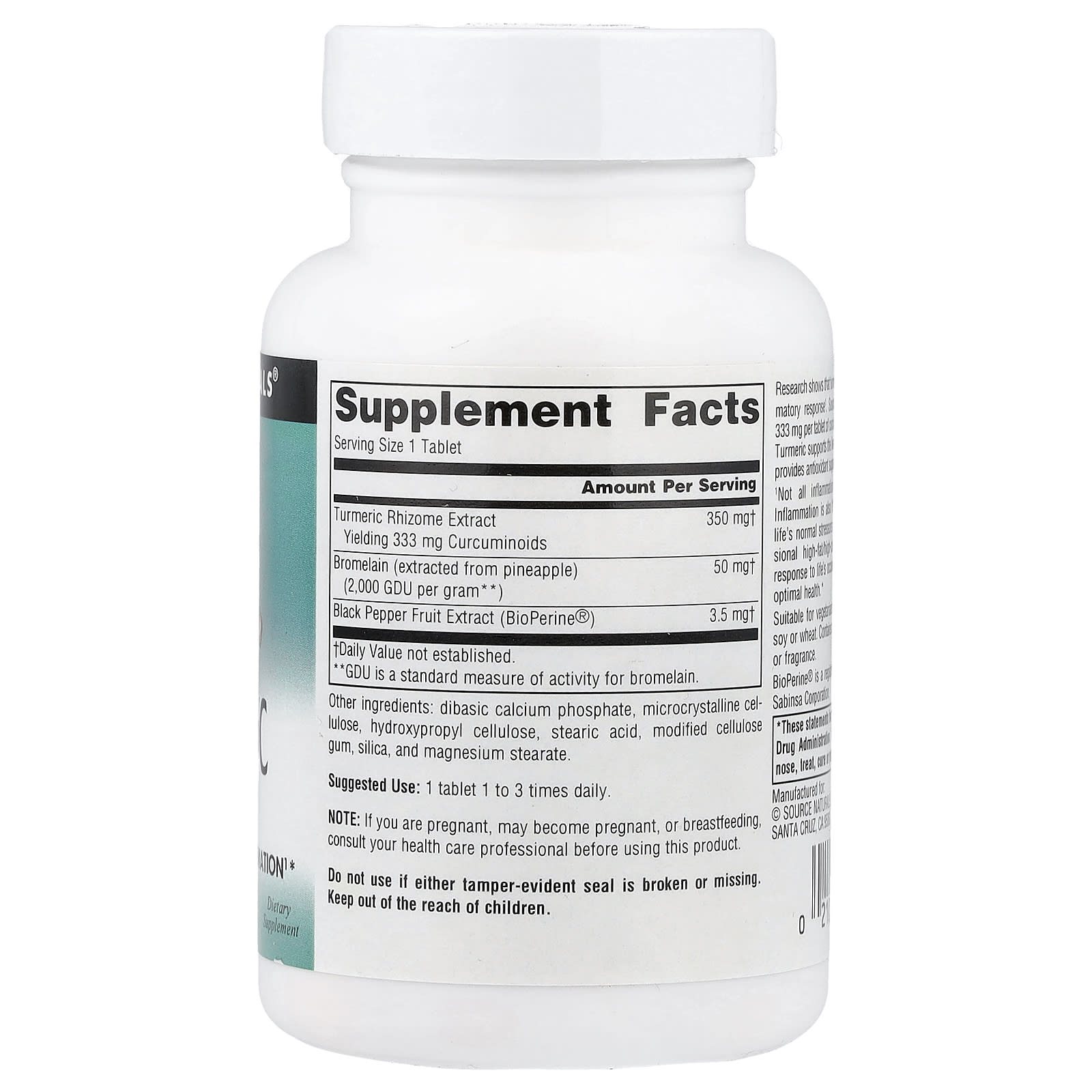 Source Naturals, Turmeric Extract, 100 Tablets