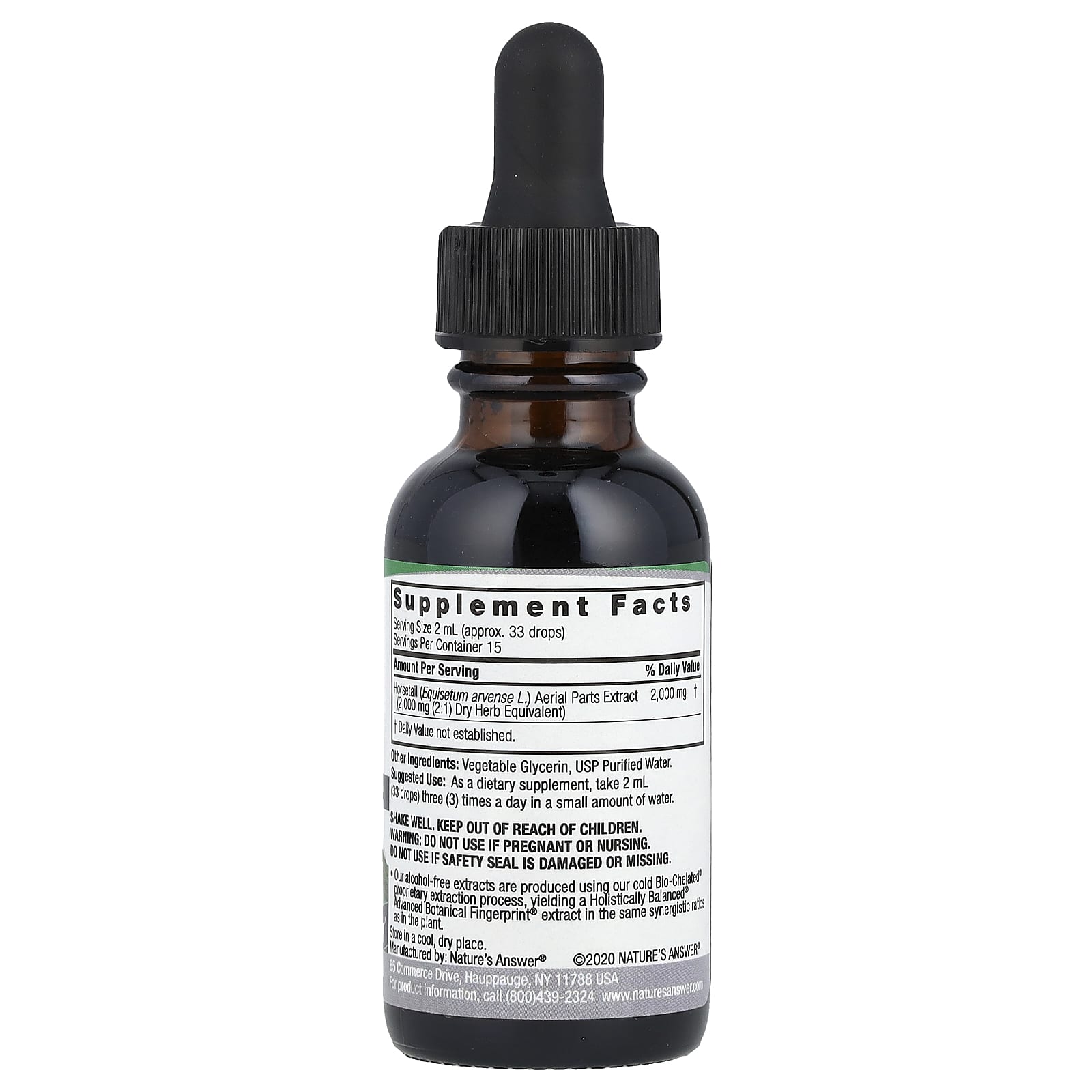 Nature's Answer, Horsetail Extract, Alcohol-Free, 2,000 mg, 1 fl oz (30 ml)