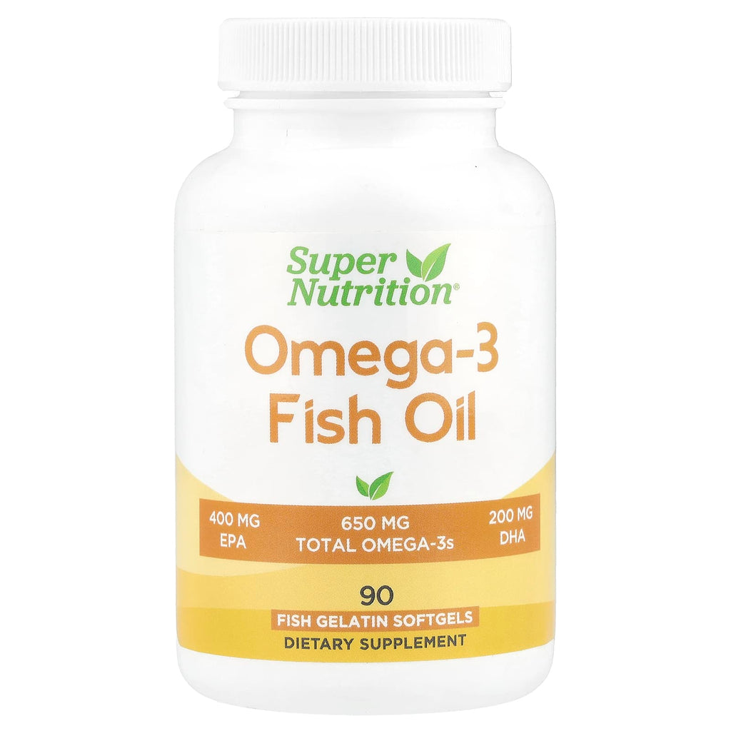 Super Nutrition, Omega-3 Fish Oil, Vivomega Triglyceride, 1,000 mg, 90 Fish Softgels