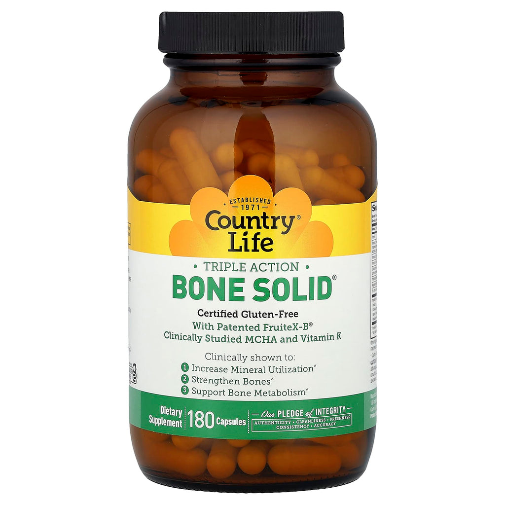 Country Life, Triple Action Bone Solid®, 180 Capsules