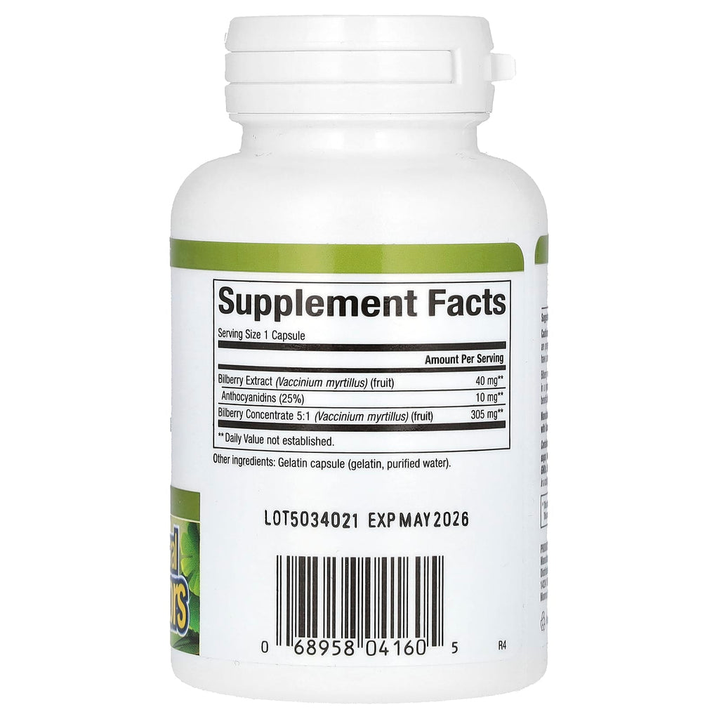 Natural Factors, Bilberry, 40 mg, 60 Capsules