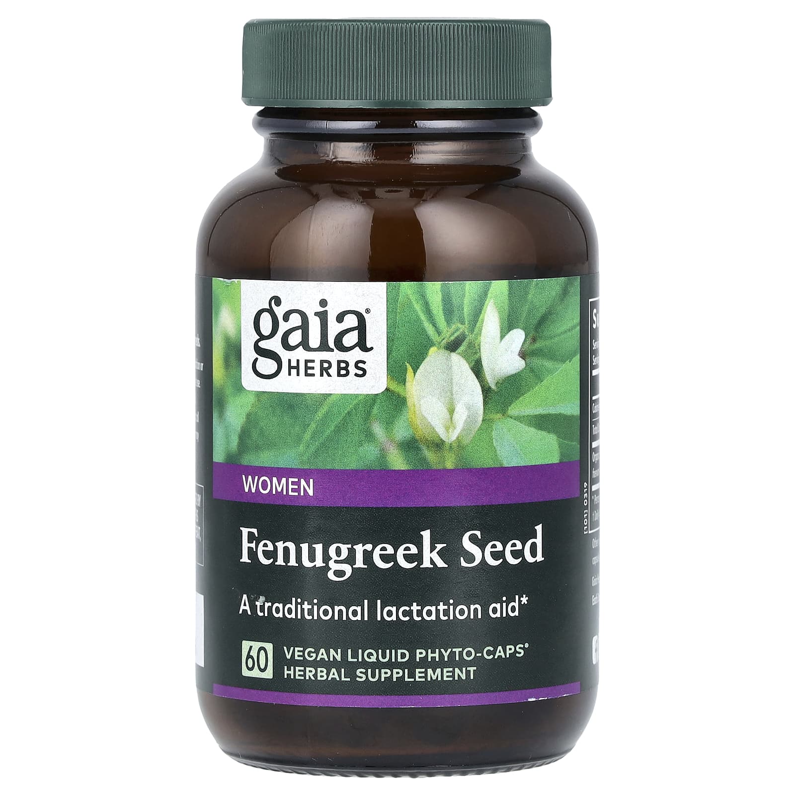 Gaia Herbs, Fenugreek Seed for Women, 60 Vegan Liquid Phyto-Caps (390 mg per Capsule)