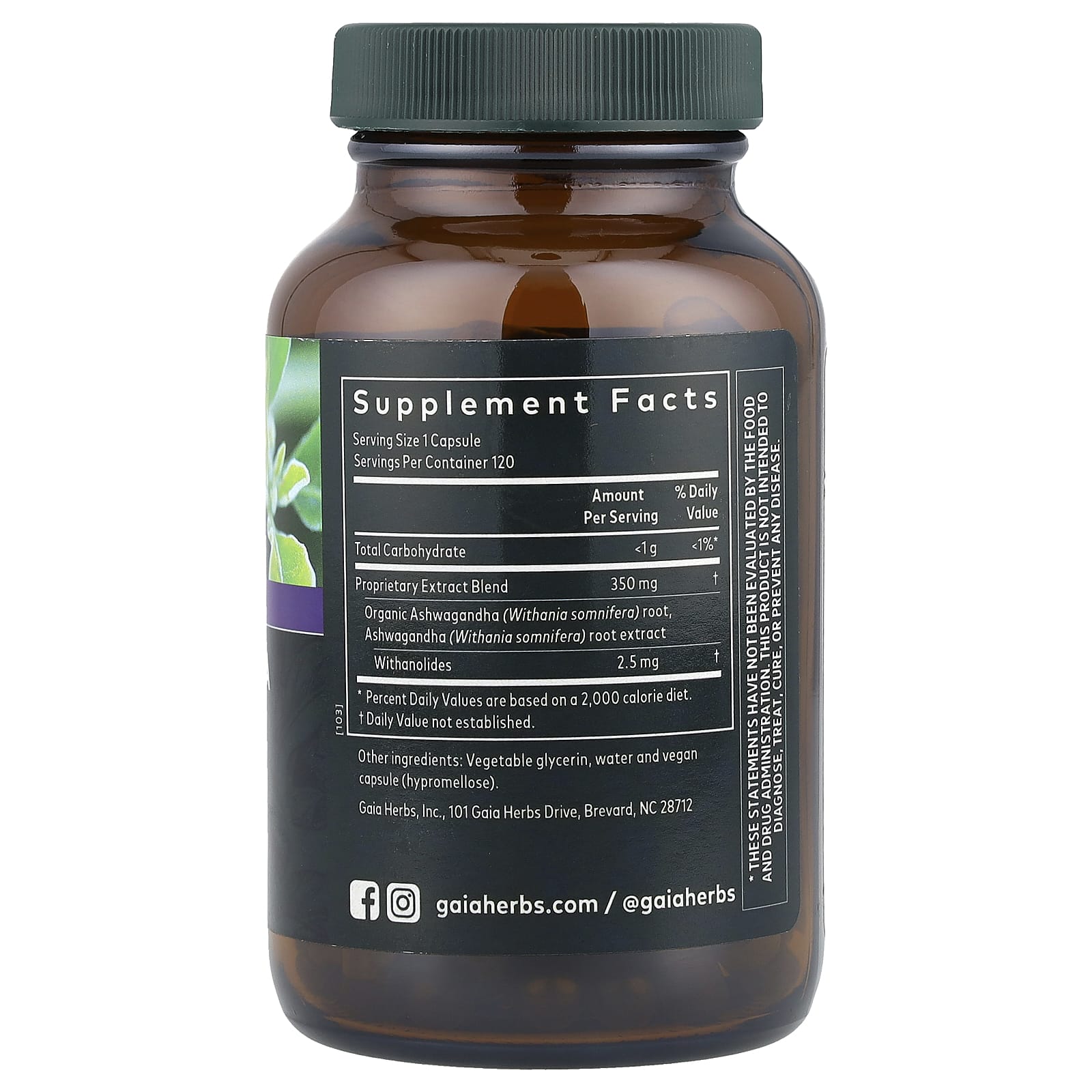 Gaia Herbs, Ashwagandha Root, 120 Vegan Liquid Phyto-Caps®