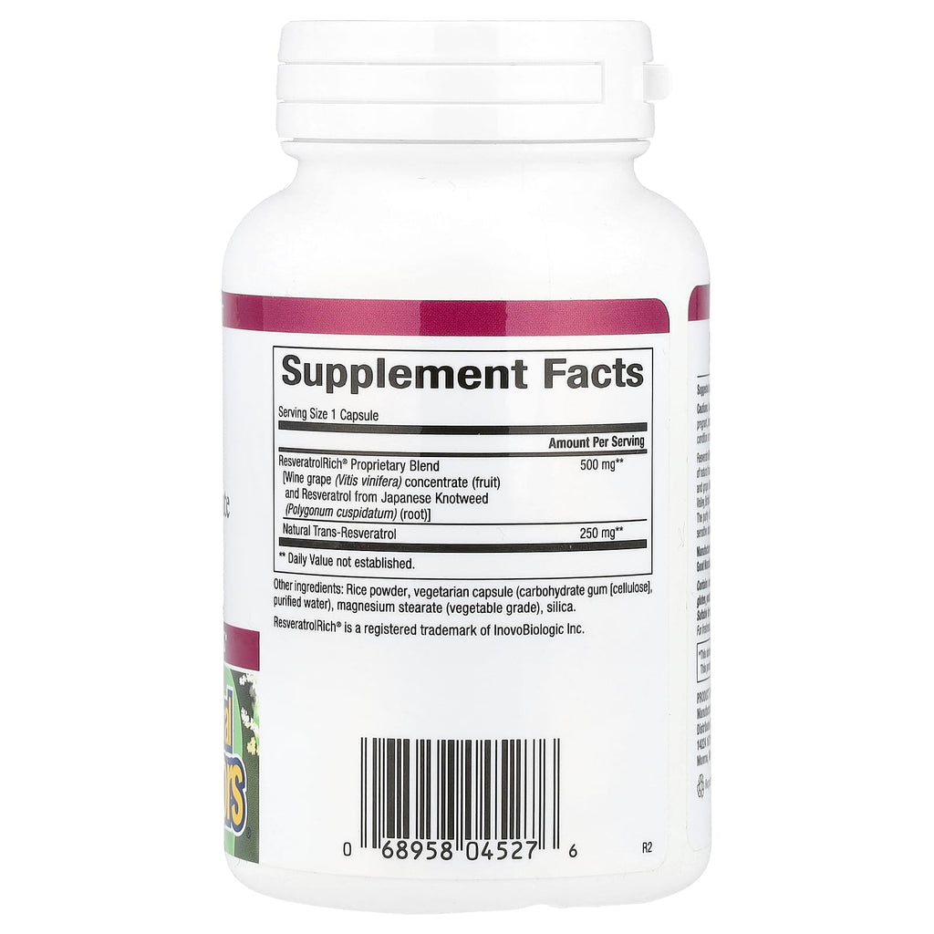 Natural Factors, ResveratrolRich®, Resveratrol Concentrate, Super Strength, 60 Vegetarian Capsules
