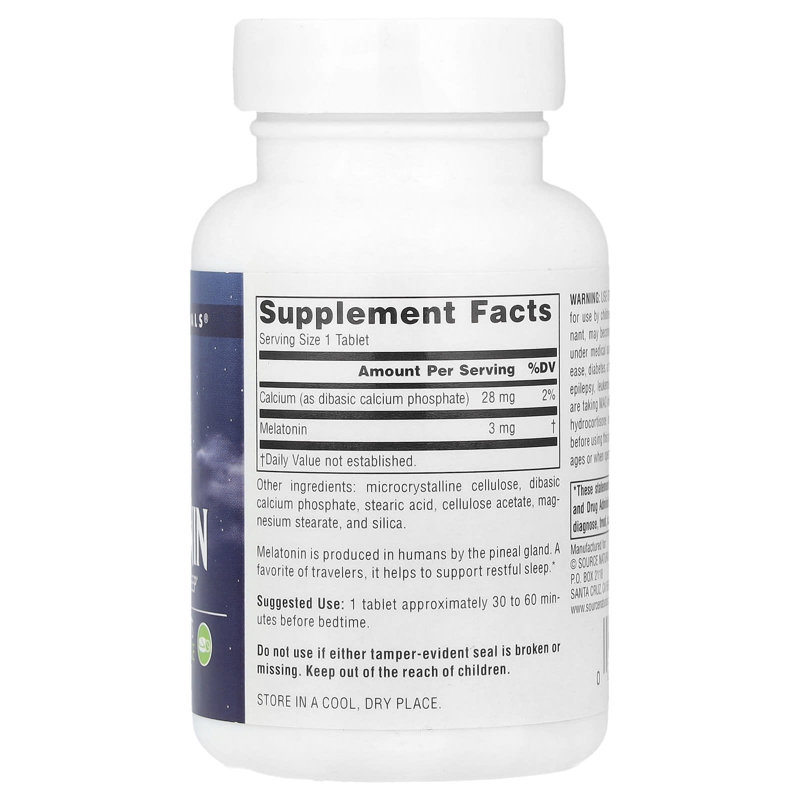 Source Naturals, Melatonin, Timed Release, 3 mg, 240 Tablets