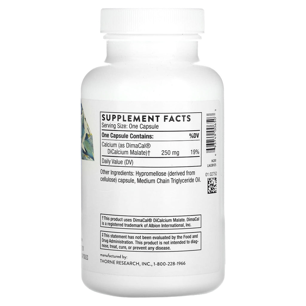 Thorne, Calcium, 120 Capsules (250 mg per Capsule)