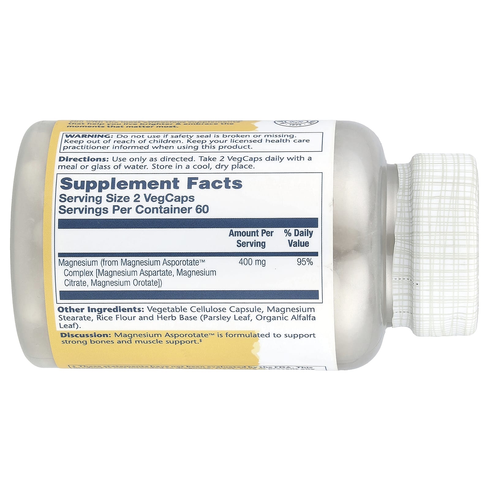 Solaray, Magnesium Asporotate™, 120 VegCaps (200 mg per Capsule)