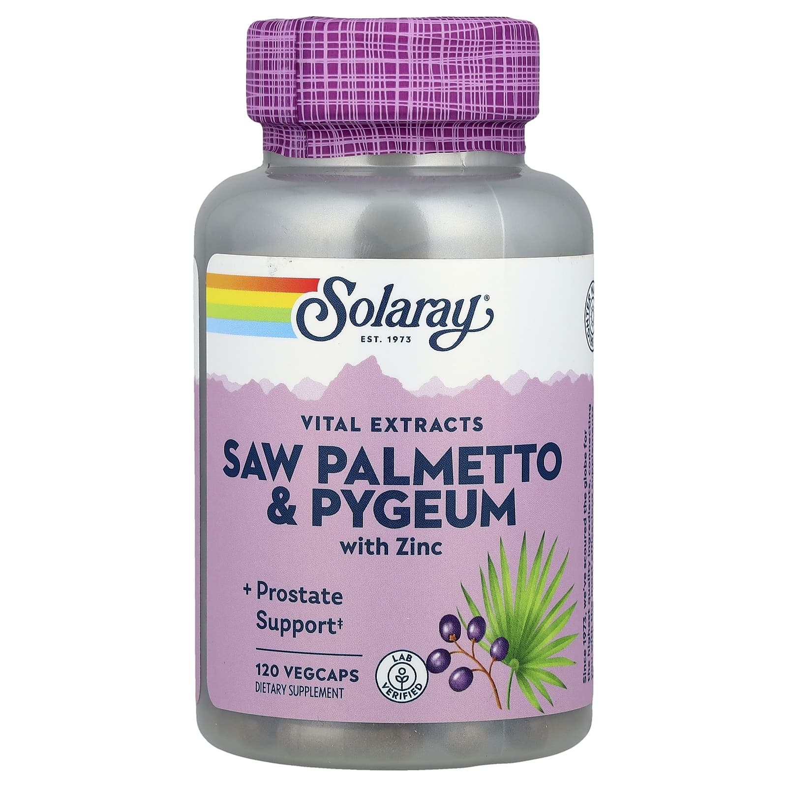 Solaray, Vital Extracts, Saw Palmetto & Pygeum with Zinc, 120 VegCaps