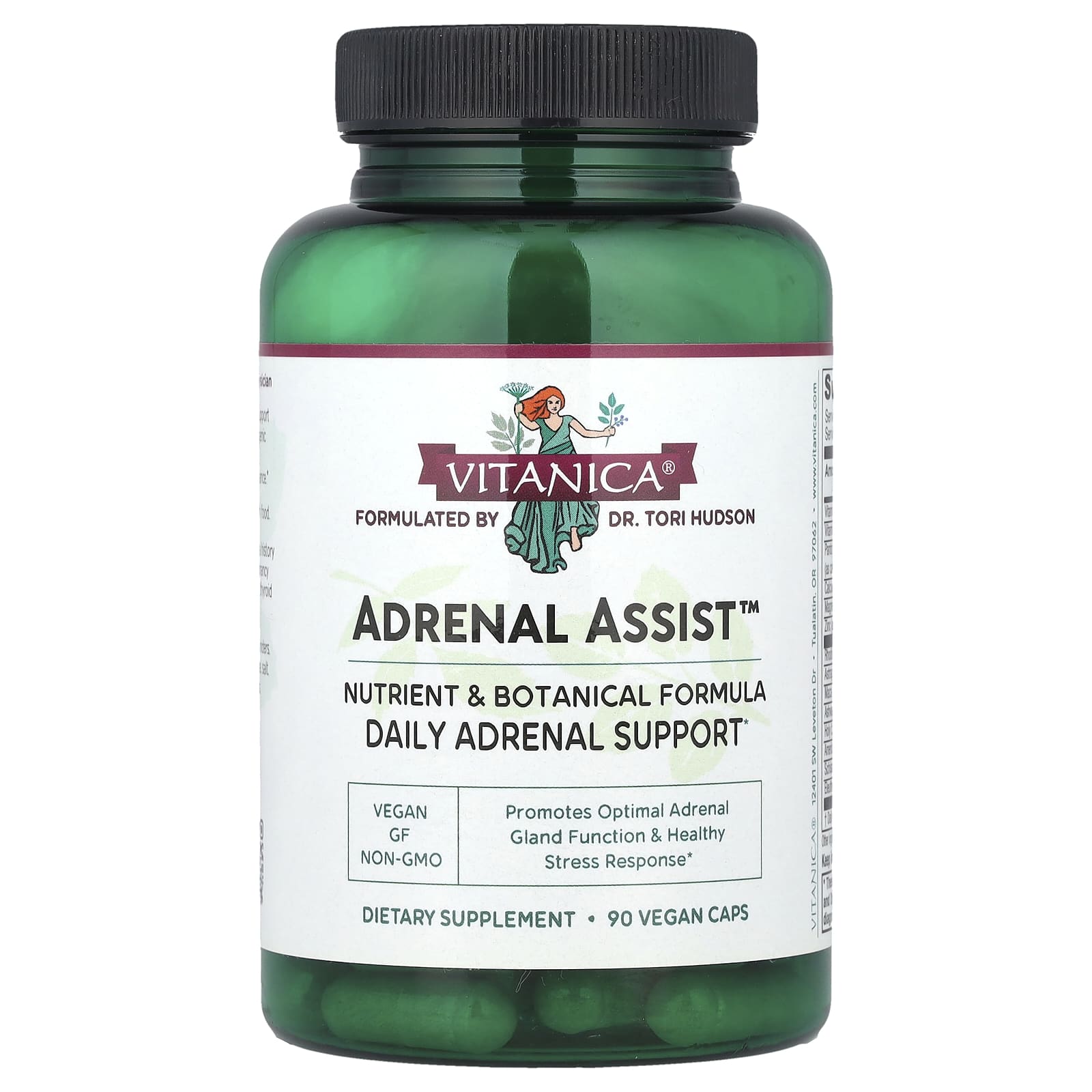 Vitanica, Adrenal Assist™, Daily Adrenal Support, 90 Vegan Caps