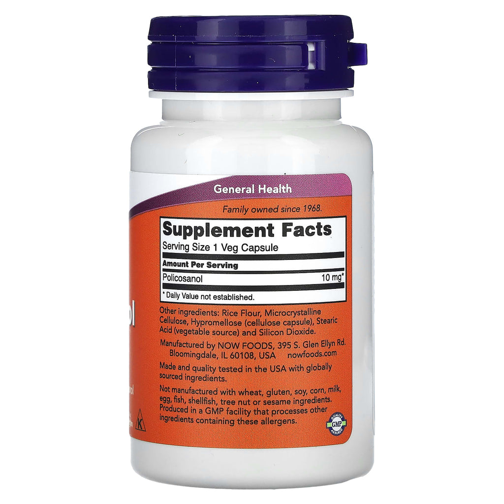 NOW Foods, Policosanol, 10 mg, 90 Veg Capsules