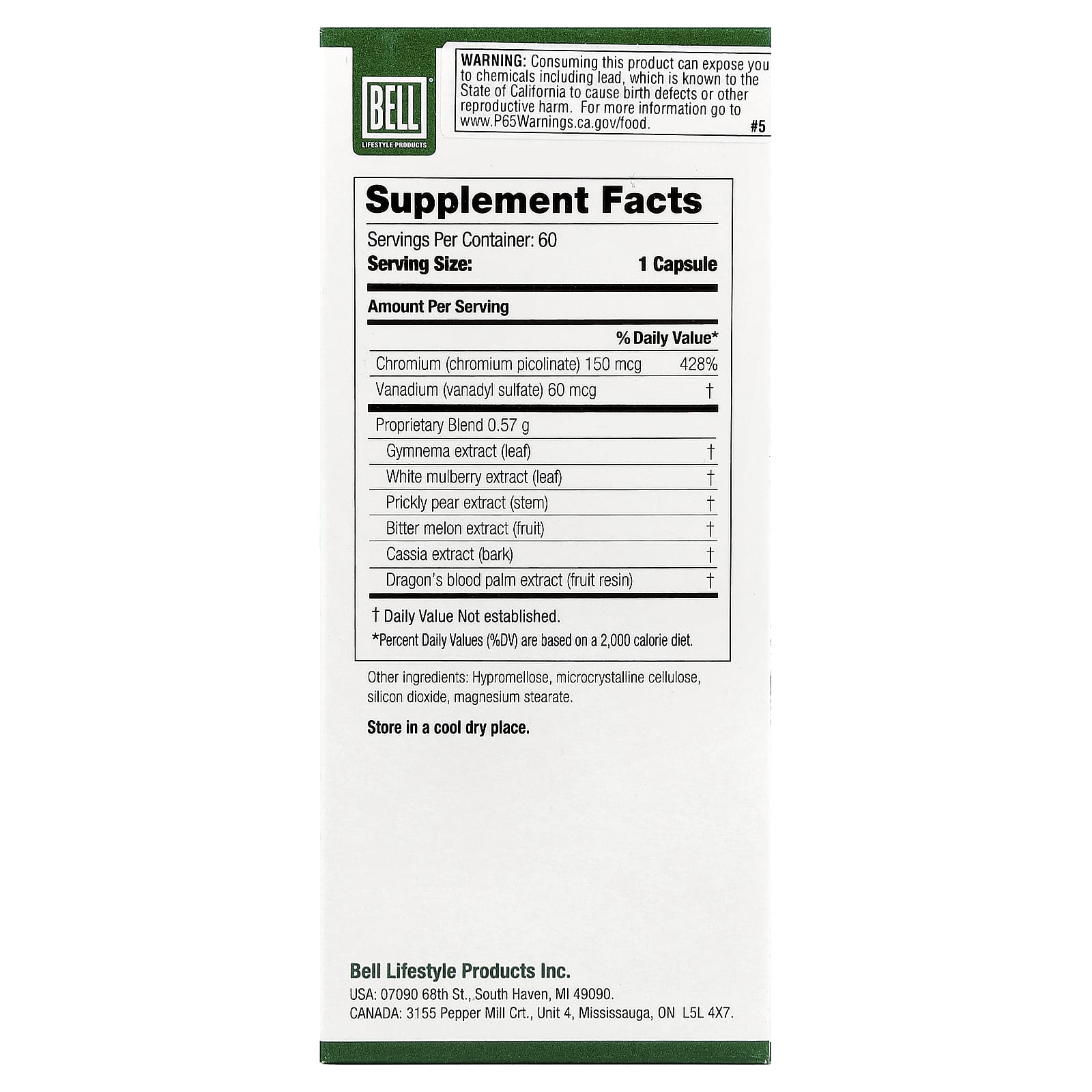 Bell Lifestyle, Blood Sugar Metabolism™, 60 Veggie Capsules