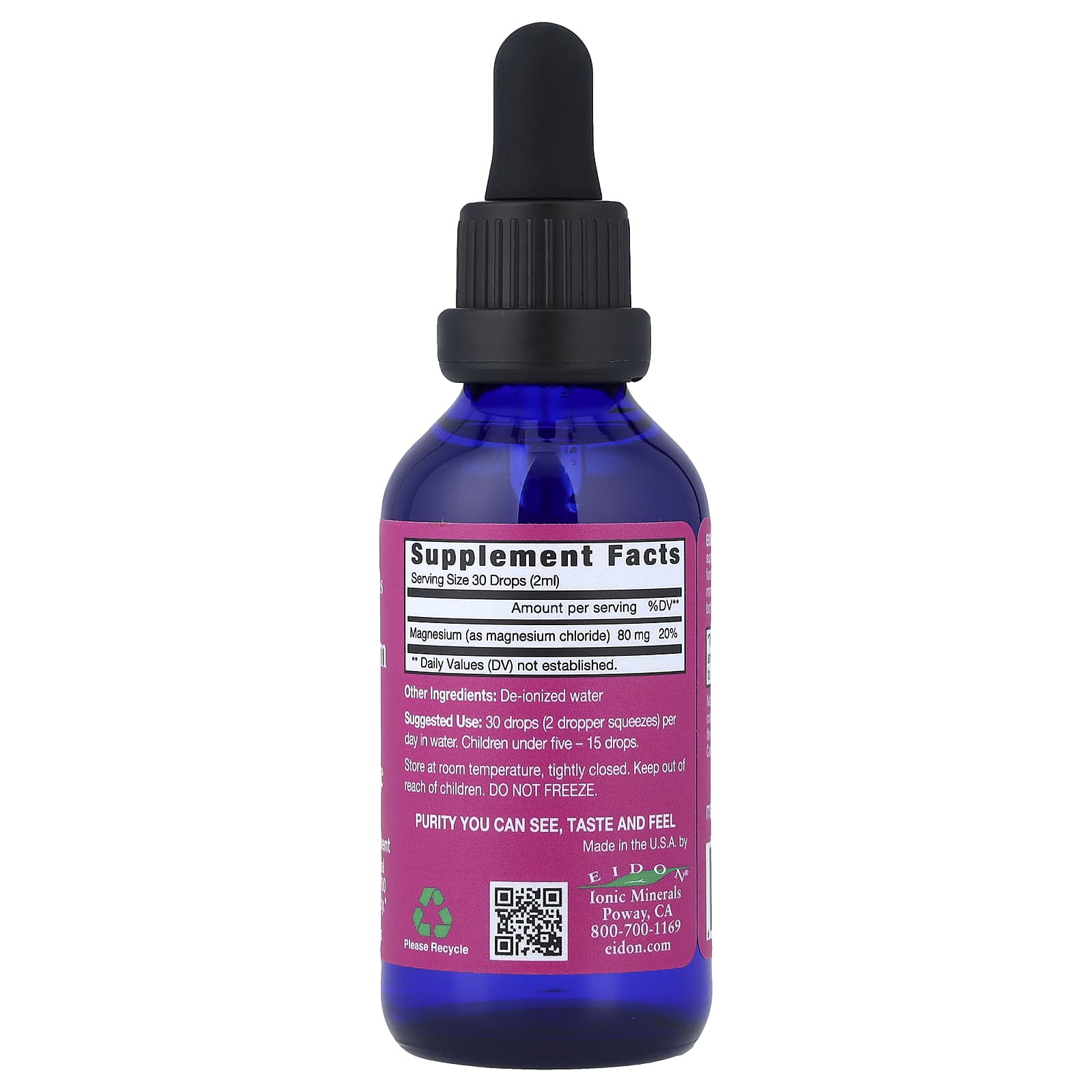 Eidon Ionic Minerals, Magnesium, Liquid Concentrate, 2 oz (60 ml)