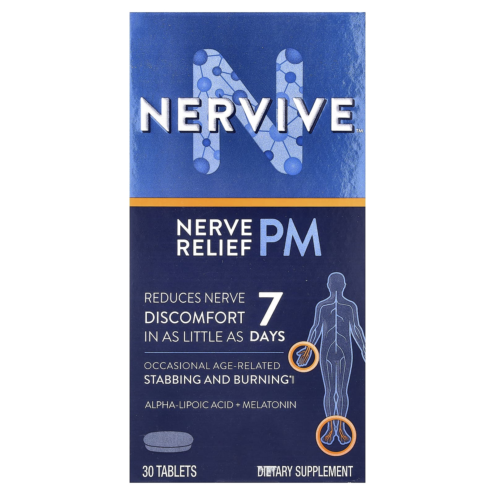 Nervive, Nerve Relief PM, 30 Tablets