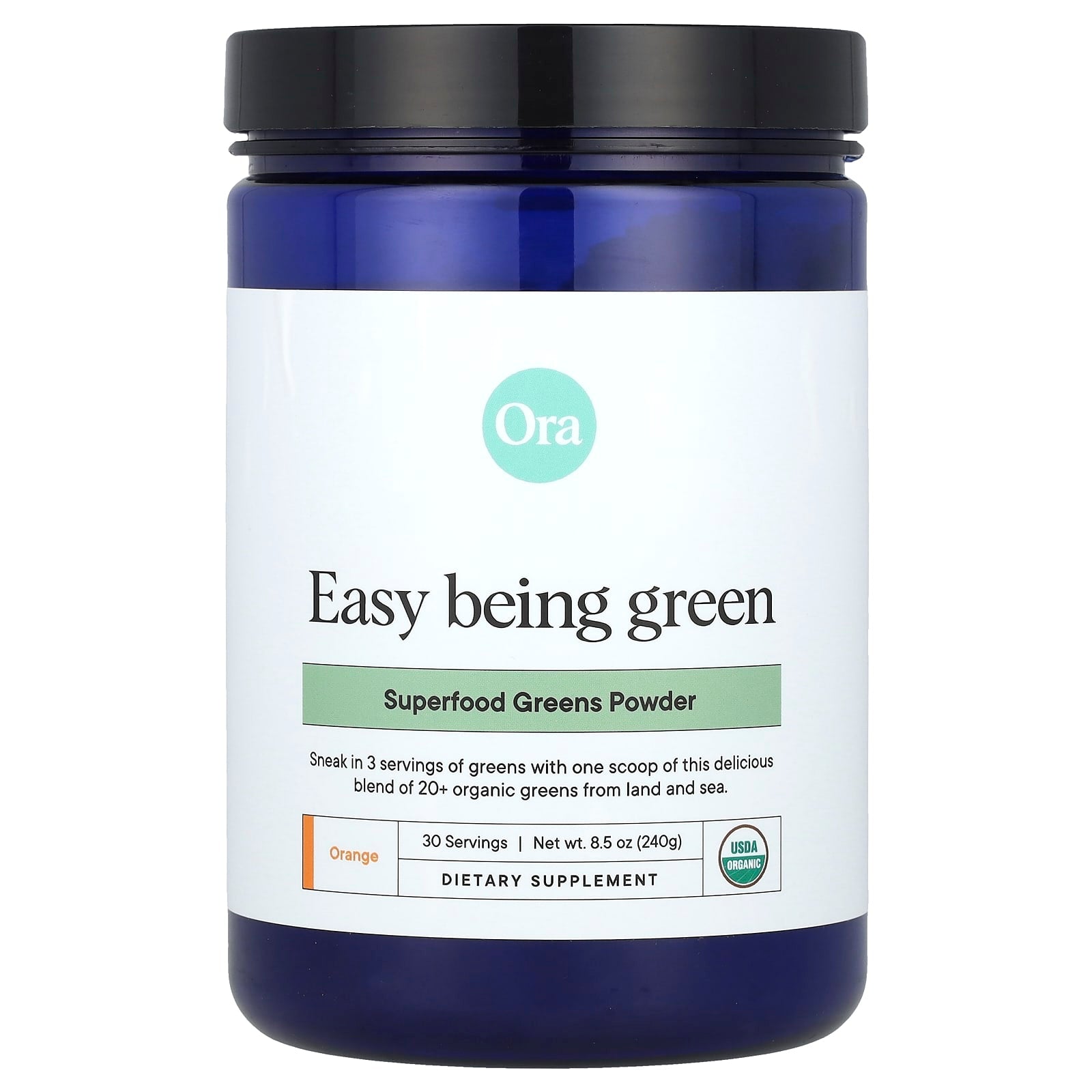 Ora, Easy Being Green, Superfood Greens Powder, Orange, 8.5 oz (240 g)