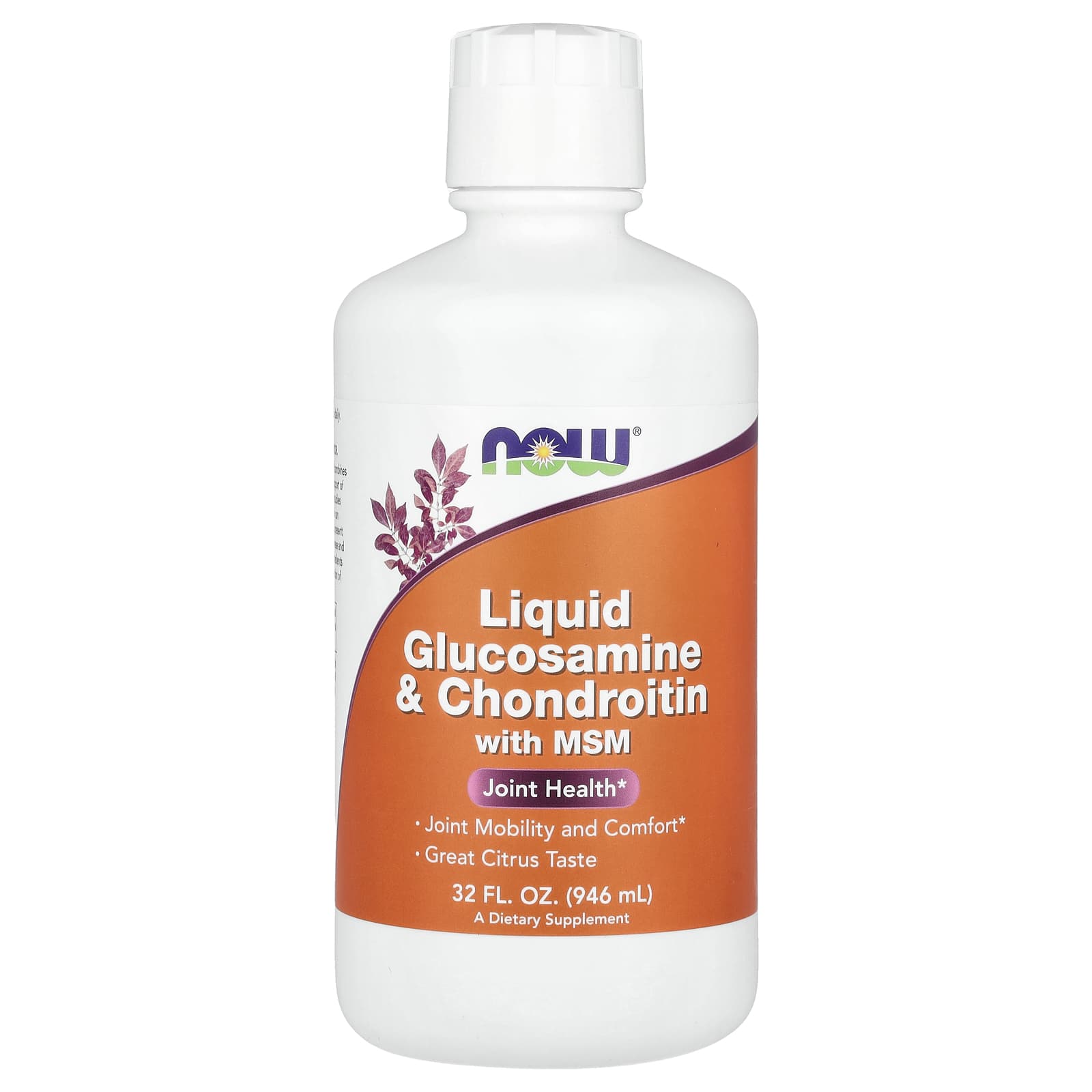 NOW Foods, Liquid Glucosamine & Chondroitin with MSM, Citrus, 32 fl oz (946 ml)