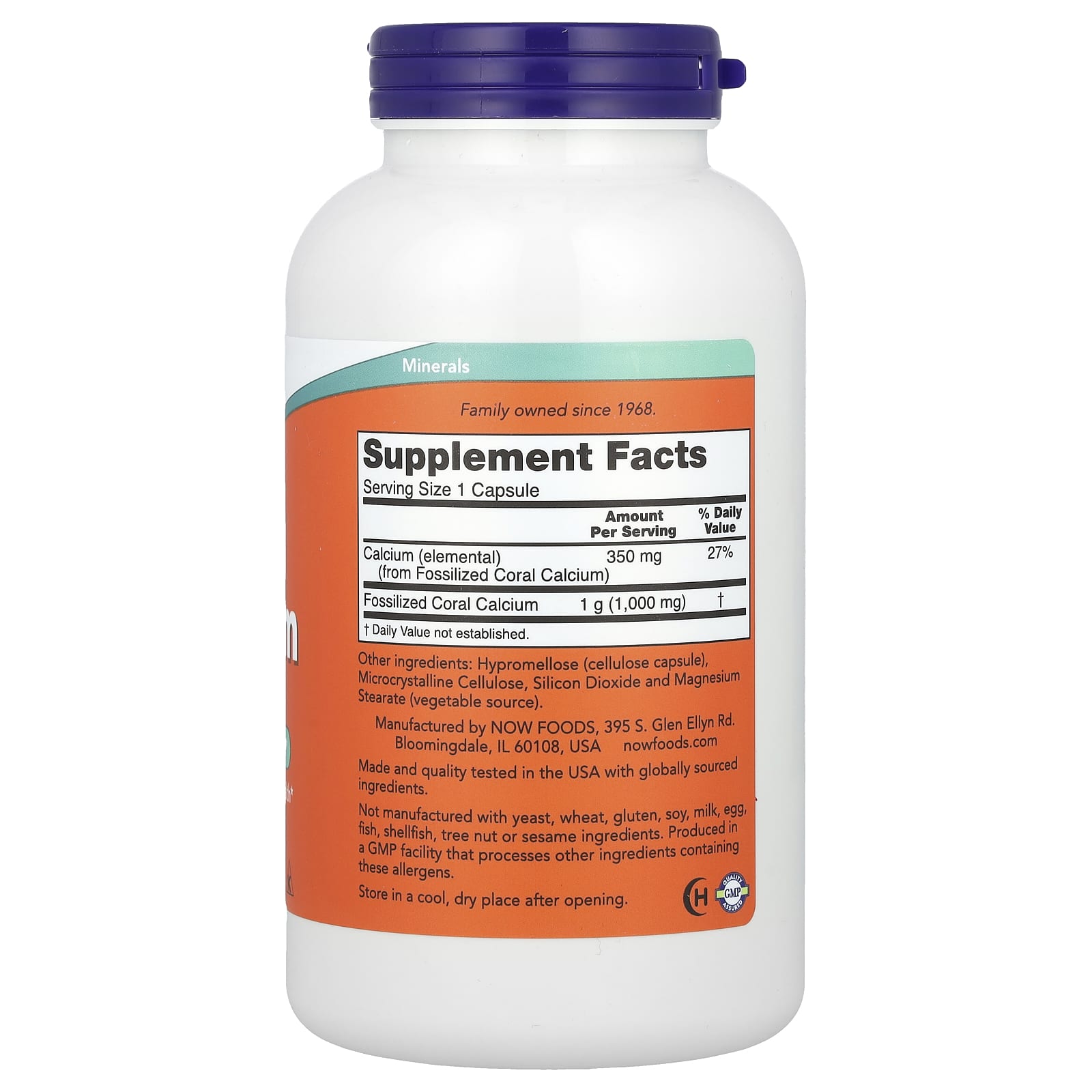 NOW Foods, Coral Calcium, 1,000 mg, 250 Capsules