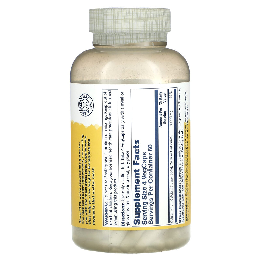 Solaray, Calcium Citrate, 240 VegCaps (250 mg per Capsule)