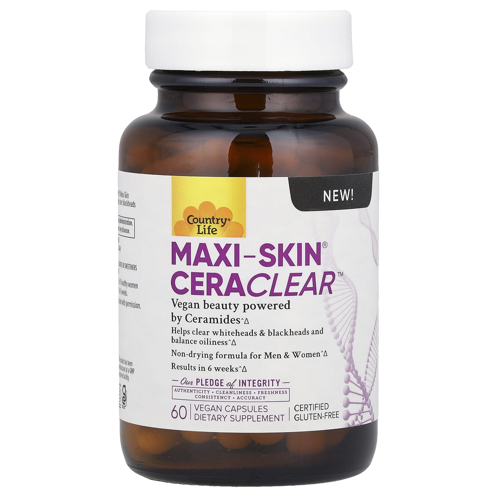 Country Life, Maxi-Skin® Cera Clear™, 60 Vegan Capsules