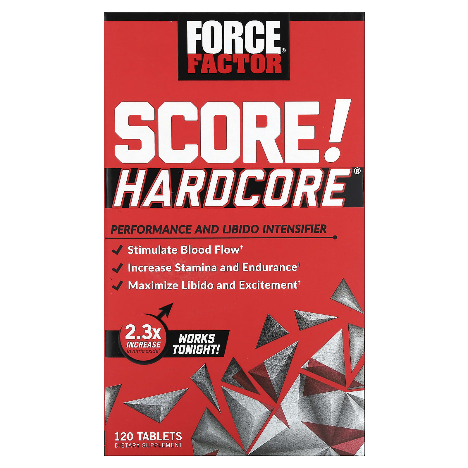Force Factor, SCORE! Hardcore®, Performance and Libido Intensifier, 120 Tablets