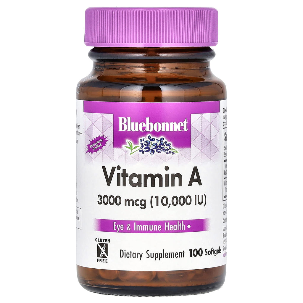 Bluebonnet Nutrition, Vitamin A, 3,000 mcg (10,000 IU), 100 Softgels