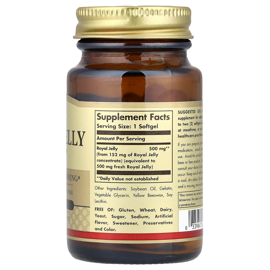 Solgar, Royal Jelly "500", 60 Softgels (500 mg per Softgel)