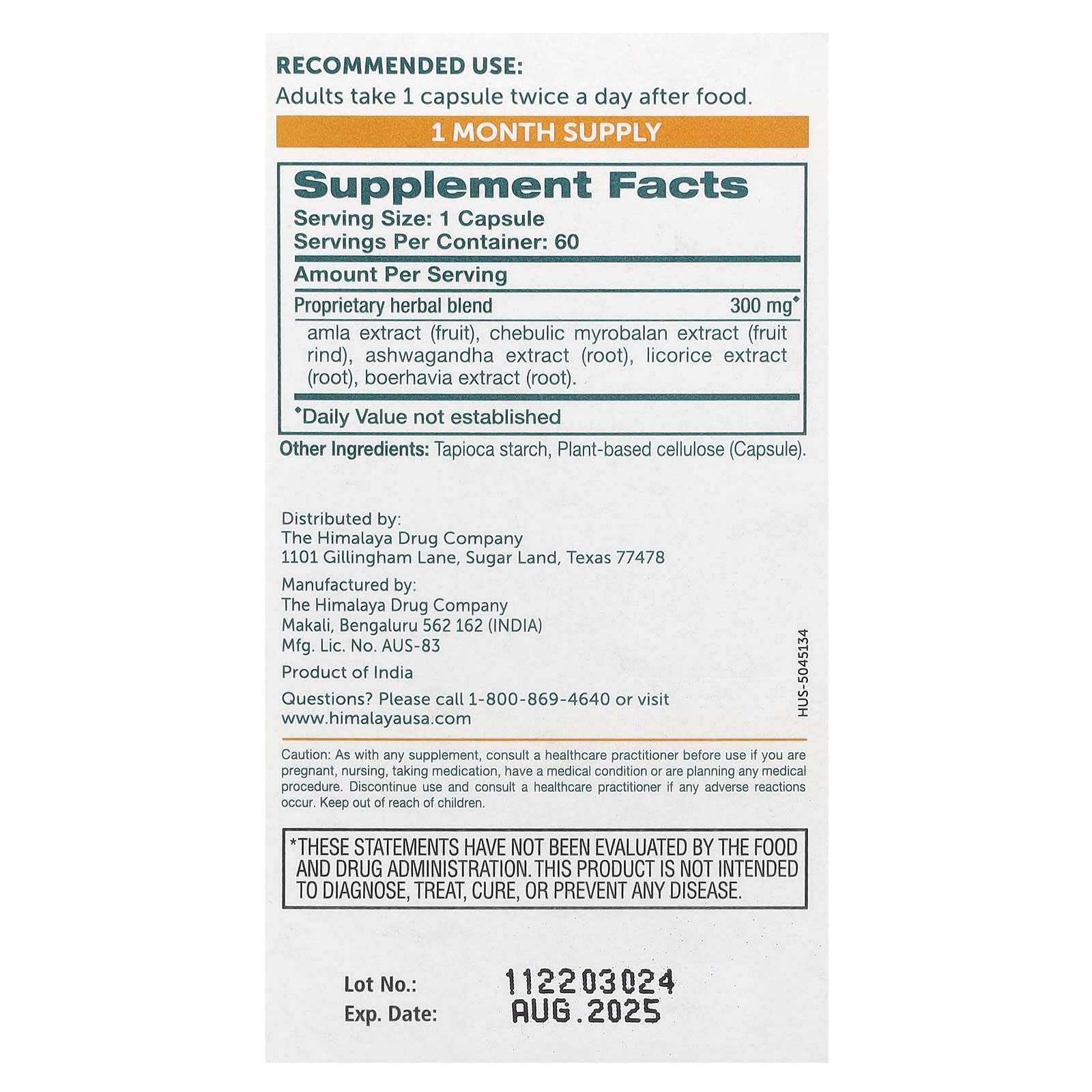 Himalaya, Hello Energy, Adrenal Support with Ashwagandha, 60 Vegetarian Capsules