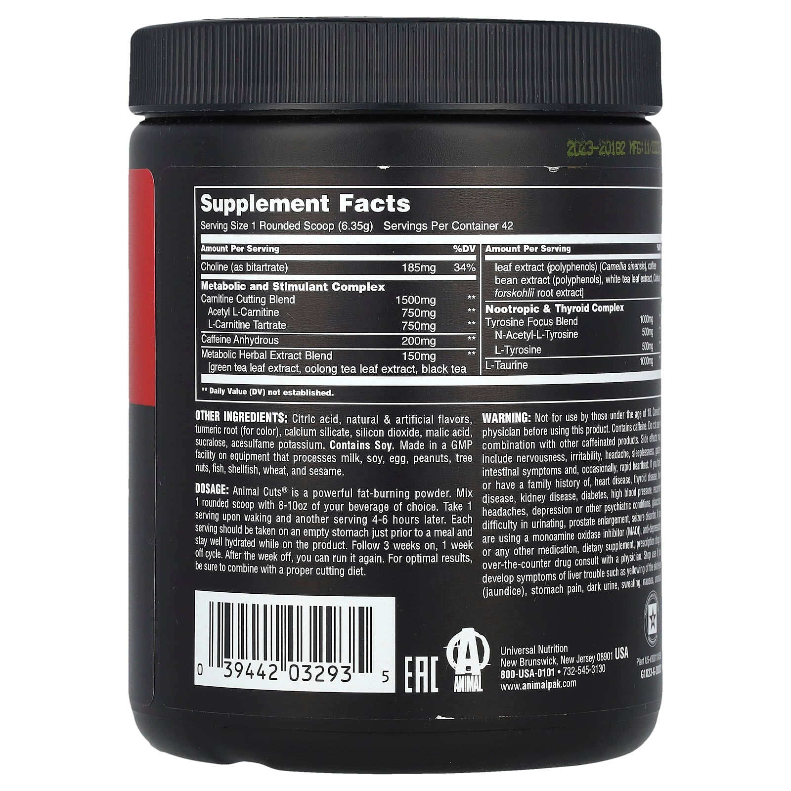 Animal, Advanced Cuts® Powder, Orange Mango, 9.4 oz (267 g)