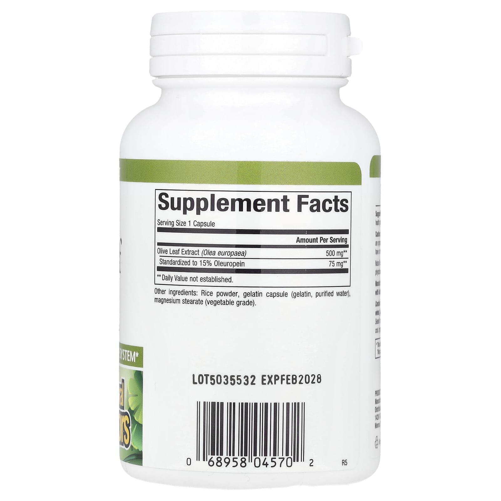 Natural Factors, HerbalFactors®, Olive Leaf, 500 mg, 90 Capsules