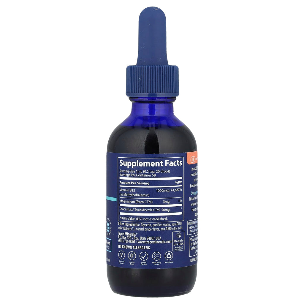 Trace, Ionic B12, Grape, 2 fl oz (59 ml)