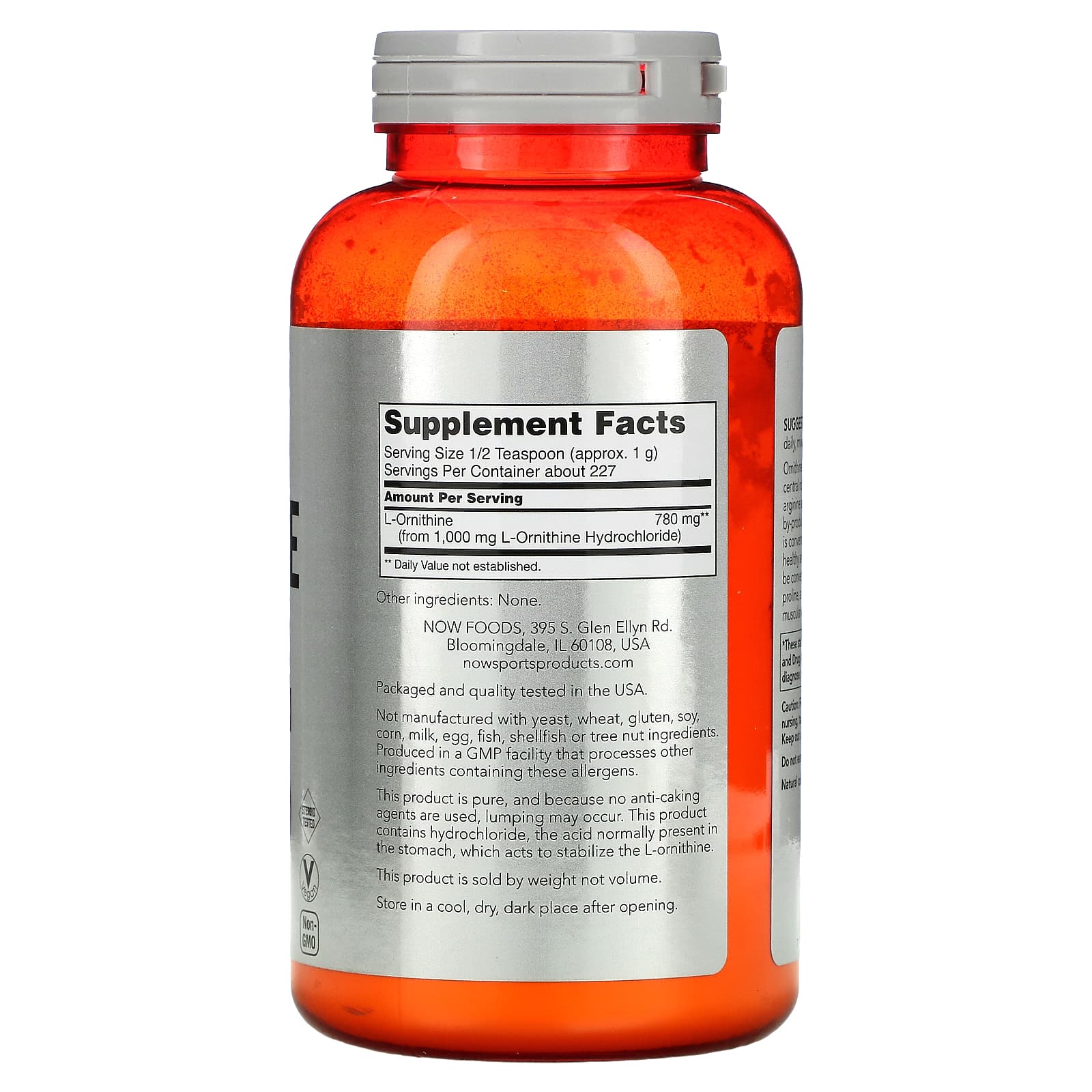 NOW Foods, Sports, L-Ornithine Powder, 8 oz (227 g)