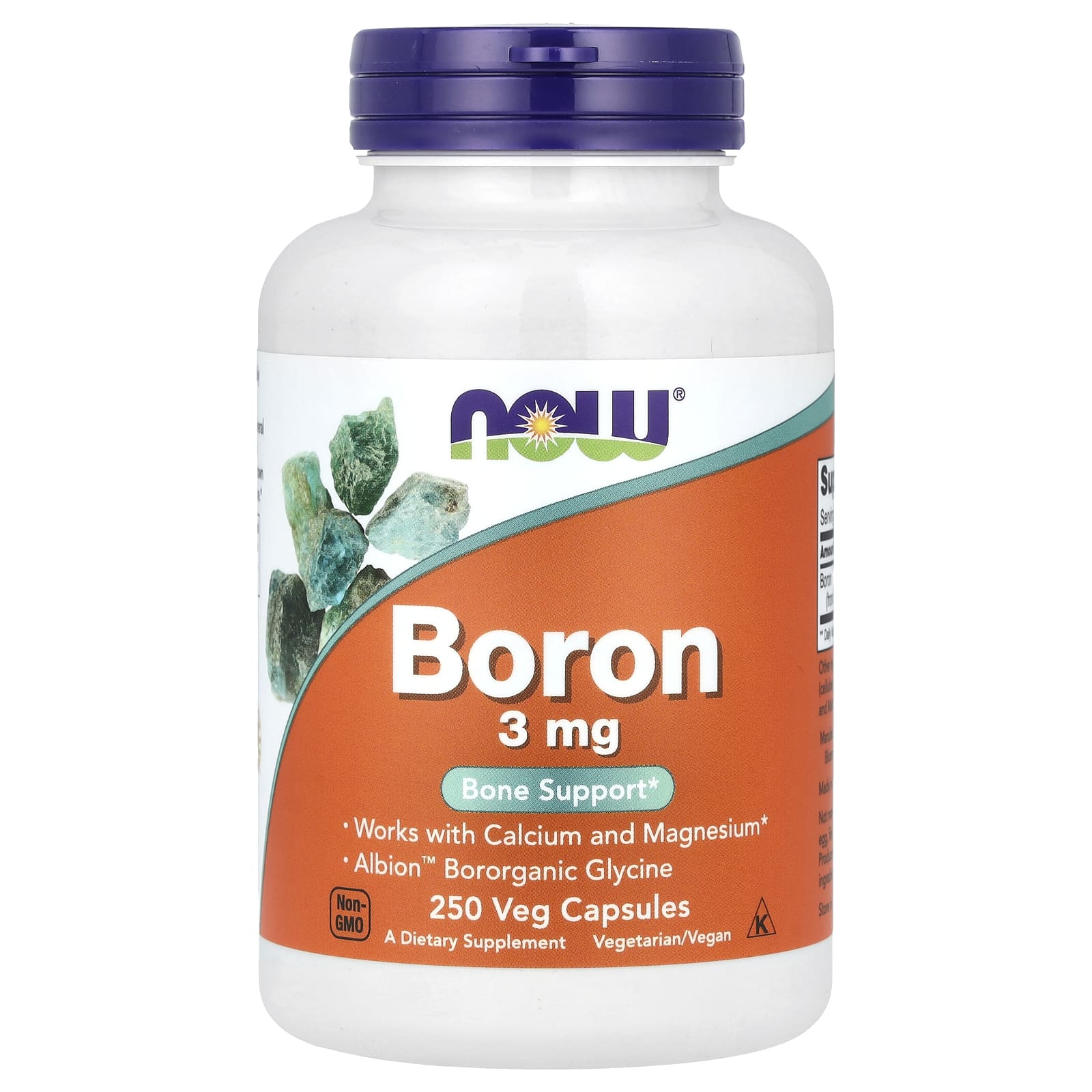 NOW Foods, Boron, 3 mg, 250 Veg Capsules