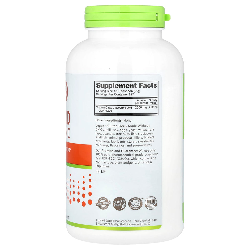 NutriBiotic, Immunity, Ascorbic Acid, 100% Pure Vitamin C, Crystalline Powder, 16 oz (454 g)