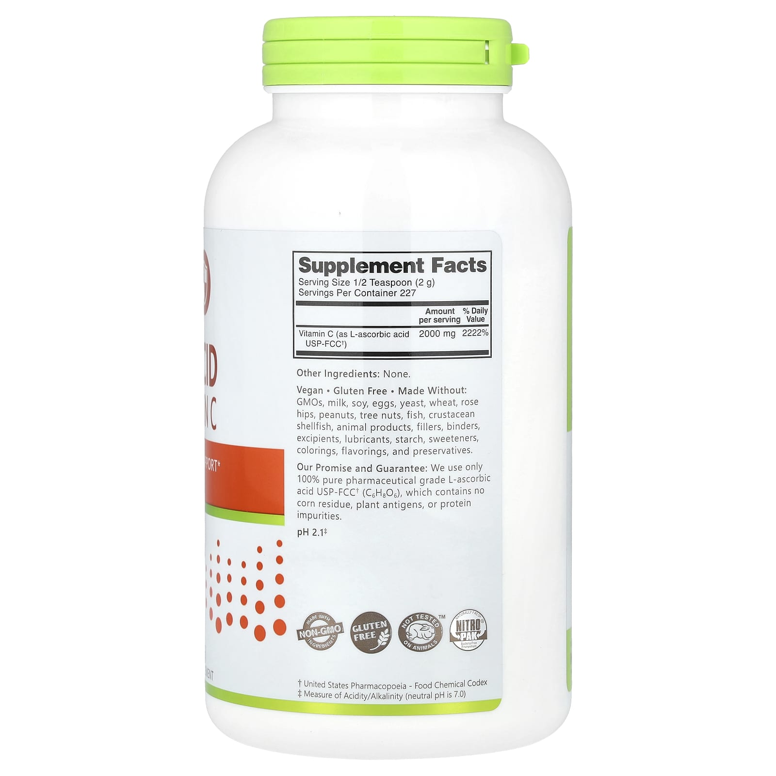 NutriBiotic, Immunity, Ascorbic Acid, 100% Pure Vitamin C, Crystalline Powder, 16 oz (454 g)