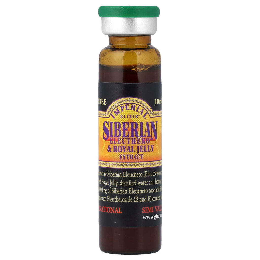Imperial Elixir, Siberian Eleuthero & Royal Jelly Extract, Alcohol Free, 10 Bottles, 0.34 fl oz (10 ml) Each