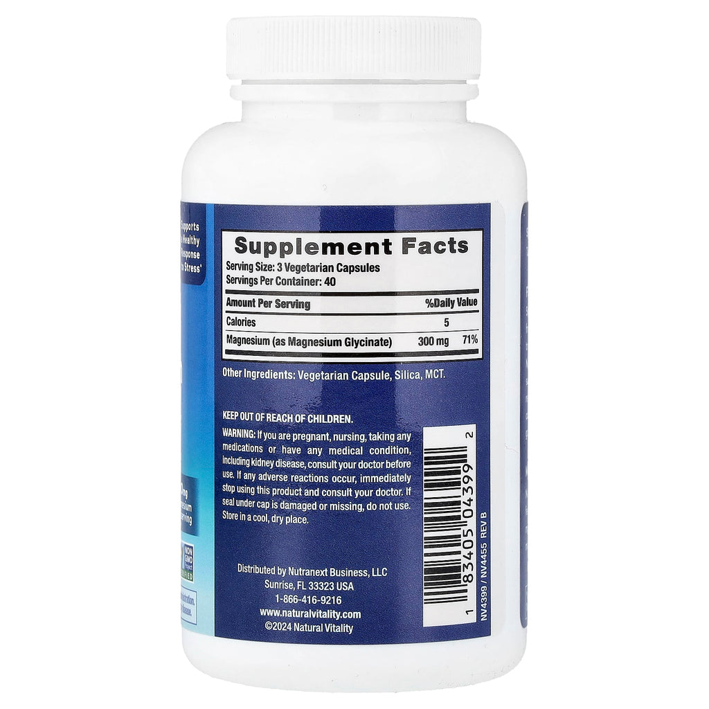 Natural Vitality, CALM®, Magnesium Glycinate, 120 Capsules (100 mg per Capsule)