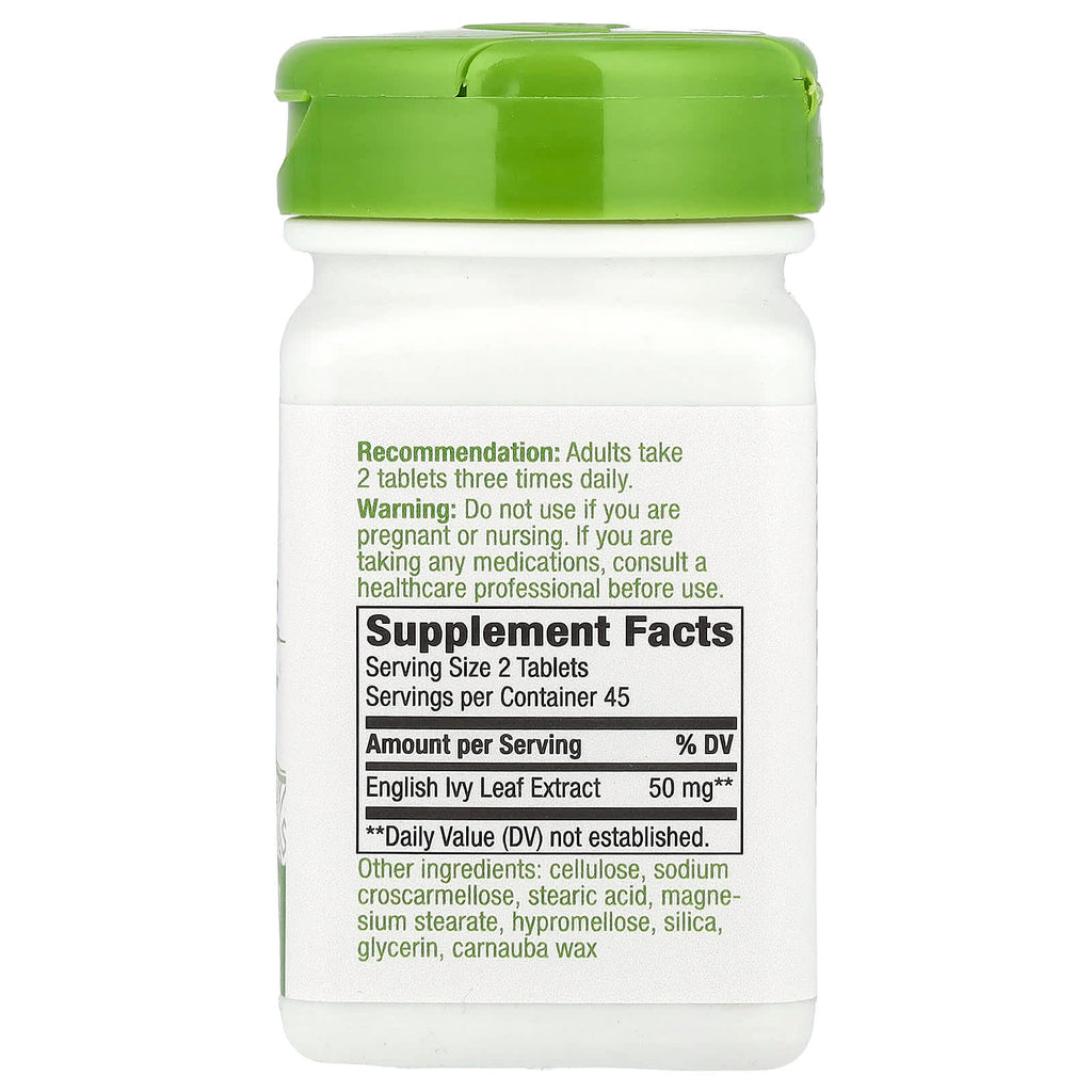 Nature's Way, Ivy Extract, 90 Vegan Tablets (25 mg per Tablet)
