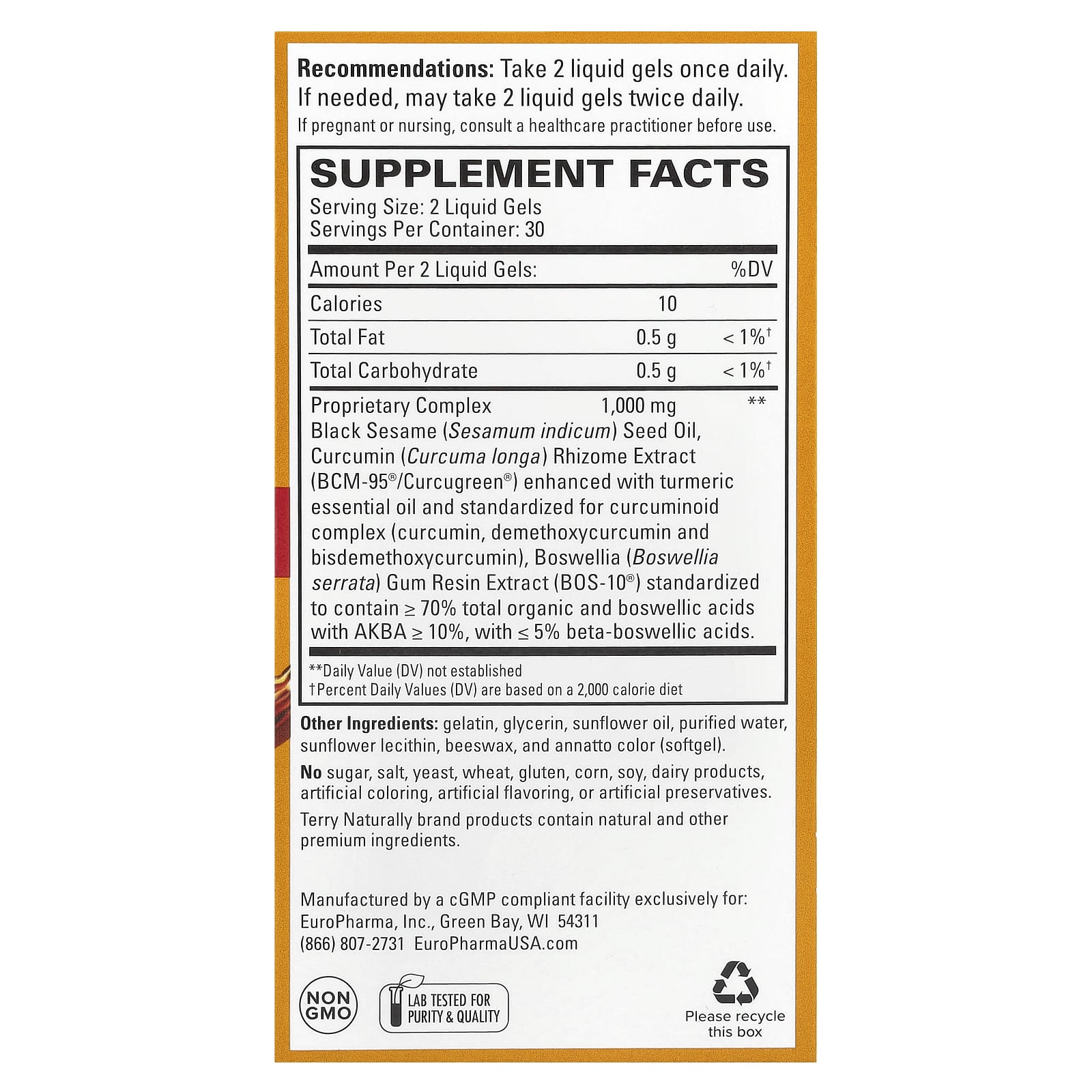 Terry Naturally, CuraMed, Acute Pain Relief, 60 Liquid Gels