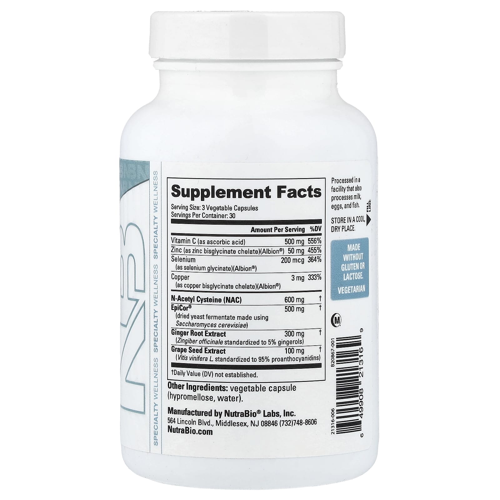 NutraBio, Immune, 90 Capsules