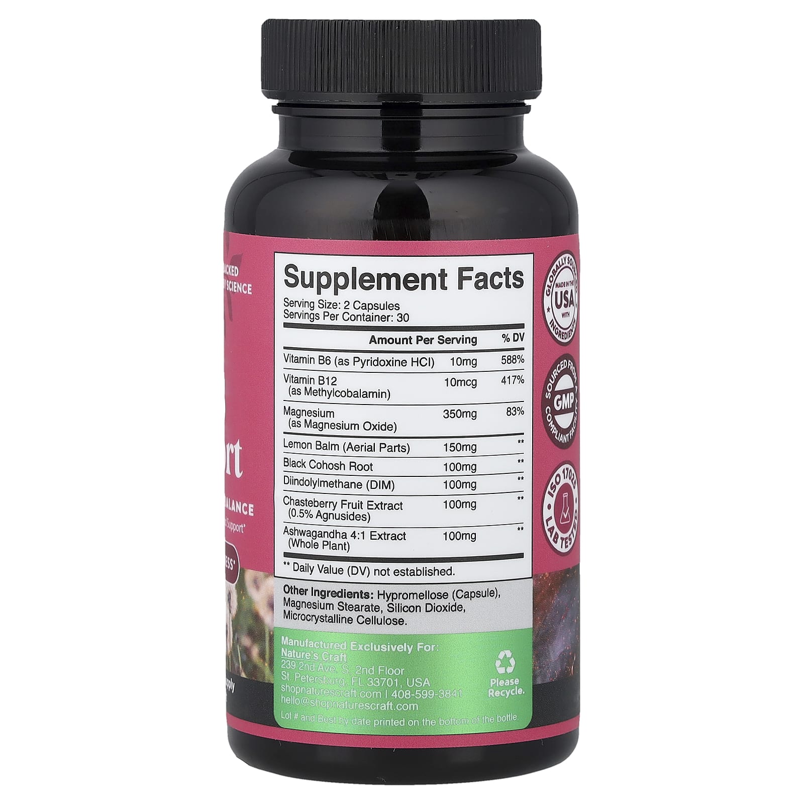 Nature's Craft, Women's Wellness, PMS Support, 60 Capsules