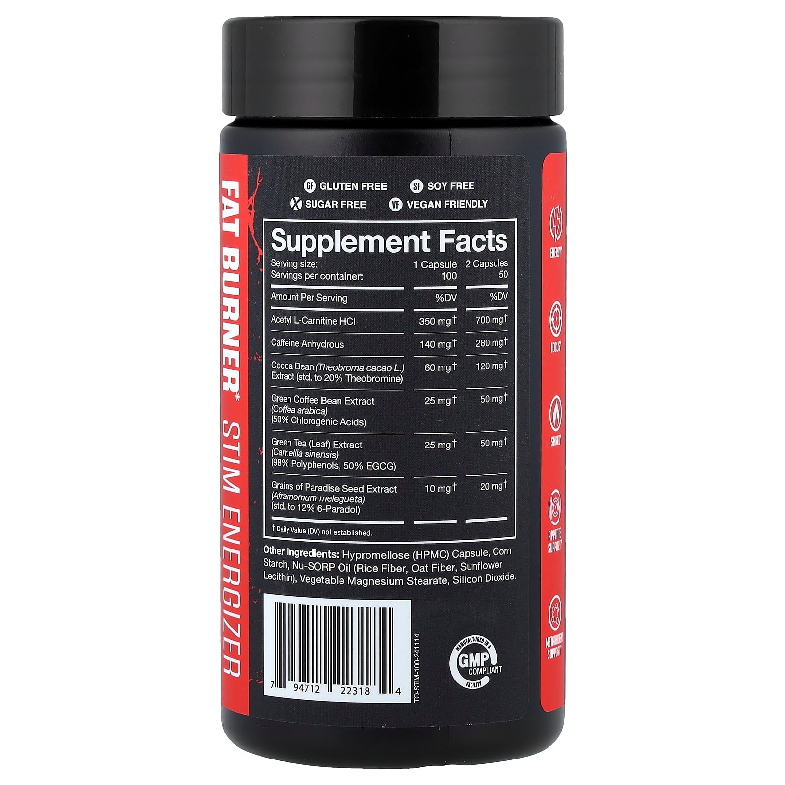 JNX Sports, The Omen!®, Fat Burner, 100 Vegan Capsules
