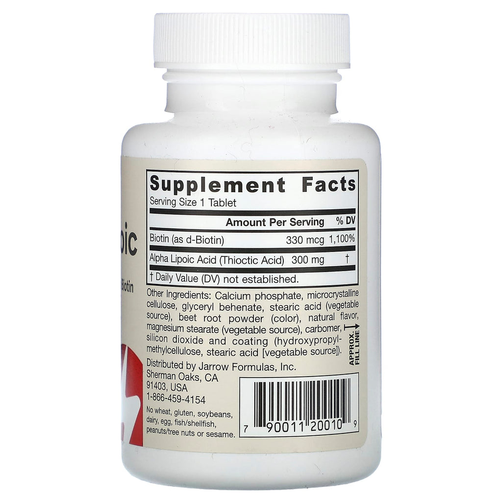 Jarrow Formulas, Alpha Lipoic Sustain with Biotin, 60 Tablets