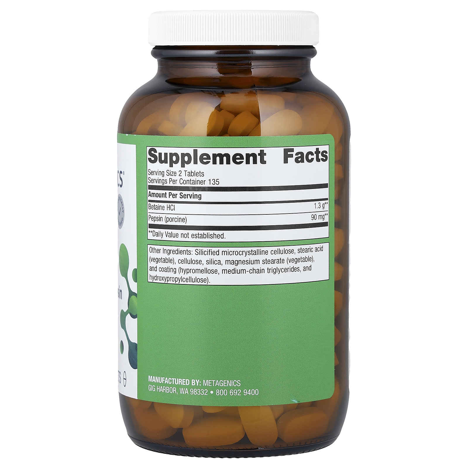 Metagenics, SpectraZyme® Betaine HCl + Pepsin, 270 Tablets