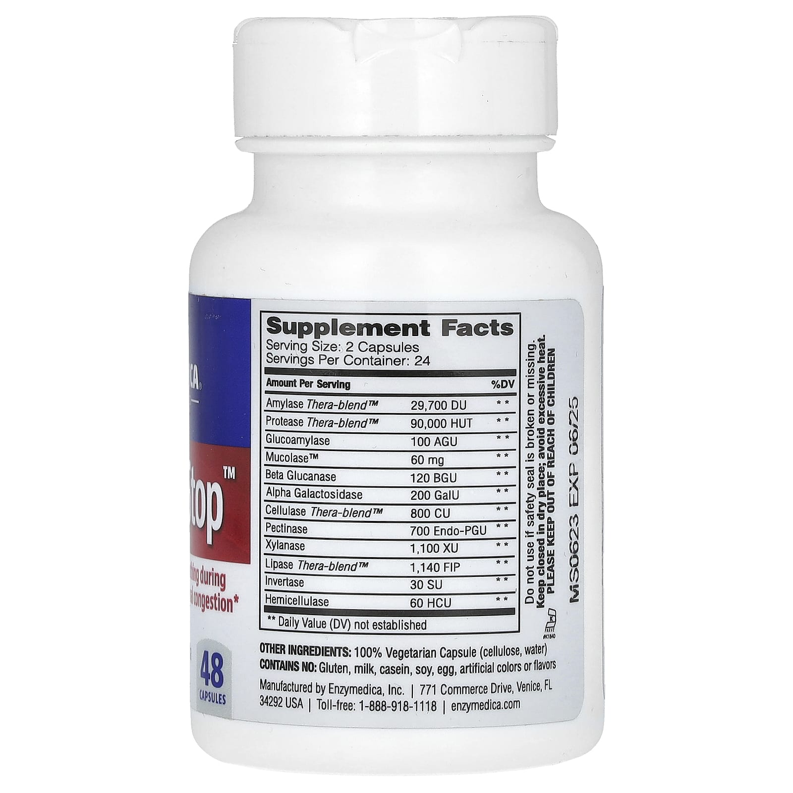 Enzymedica, MucoStop, 48 Capsules