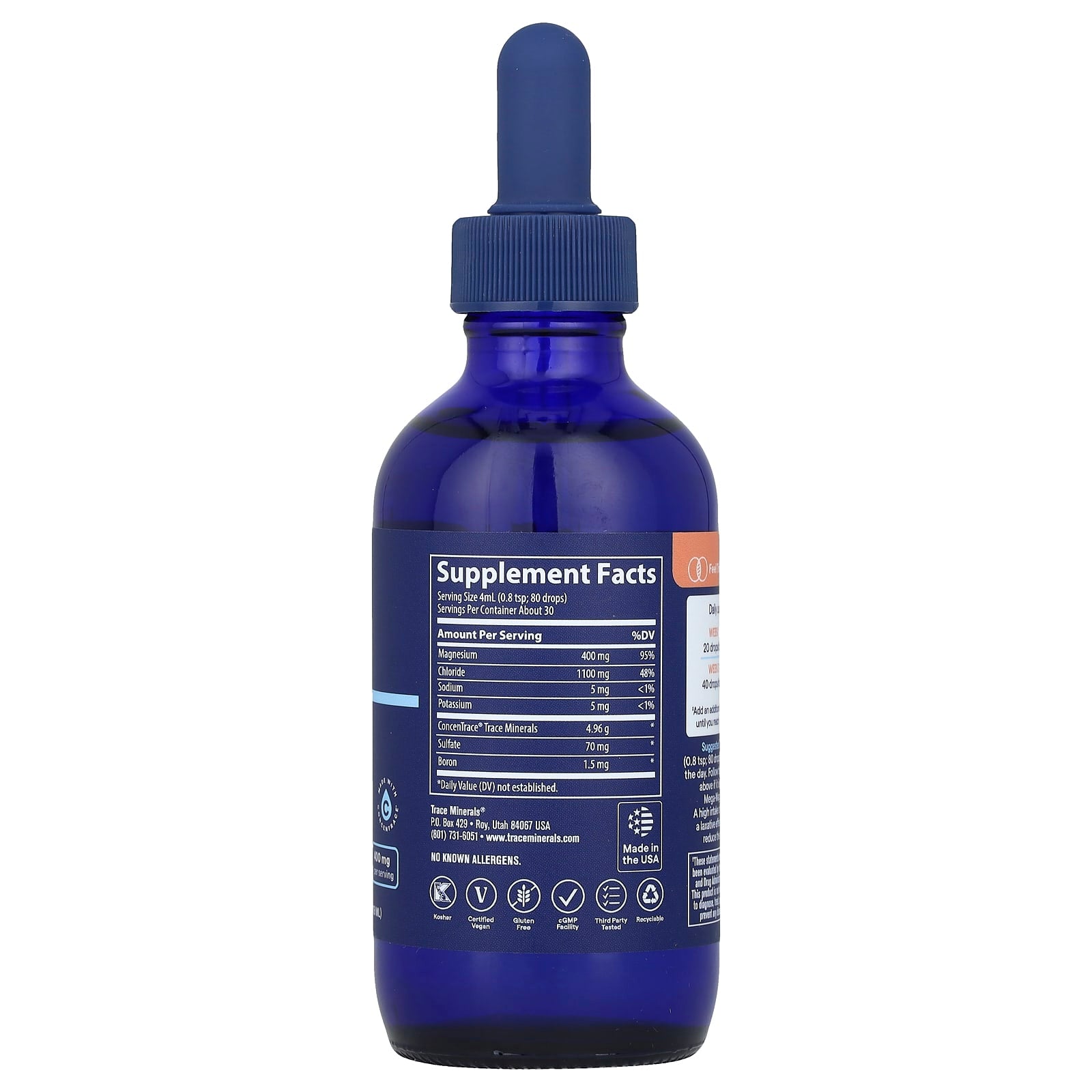 Trace, Mega-Mag, 400 mg, 4 fl oz (118 ml)