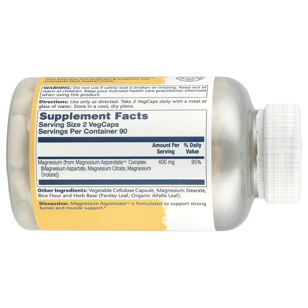 Solaray, Magnesium Asporotate™, 180 VegCaps (200 mg per Capsule)