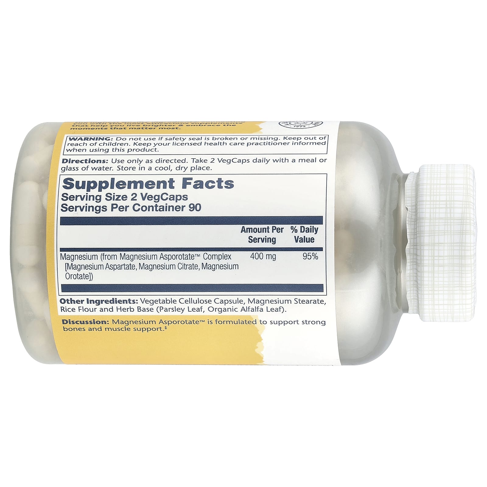 Solaray, Magnesium Asporotate™, 180 VegCaps (200 mg per Capsule)