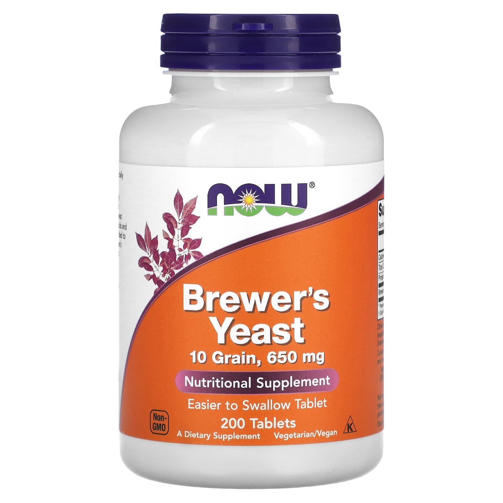 NOW Foods, Brewer's Yeast, 650 mg, 200 Tablets